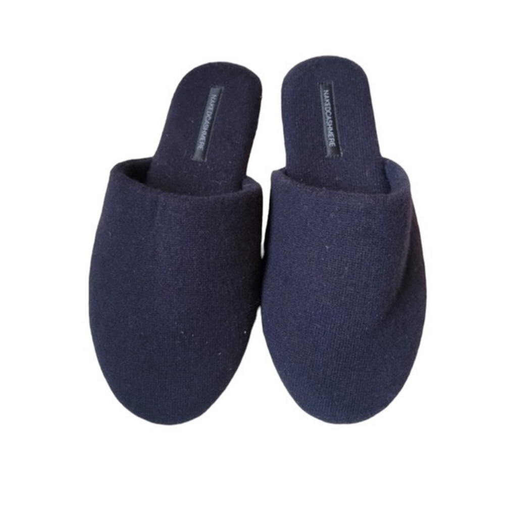 NakedCashmere Rare Navy Cashmere Slippers